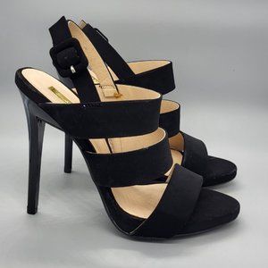 Qupid Faux Suede Platform Sandals